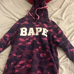 BAPE hoodie purple pullover
